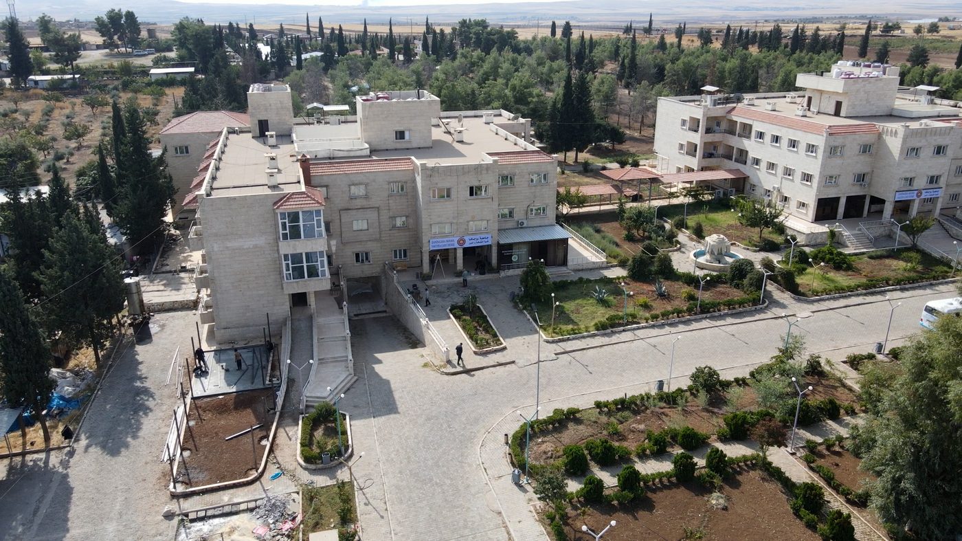 Aerial view of the Culture & Arts College campus